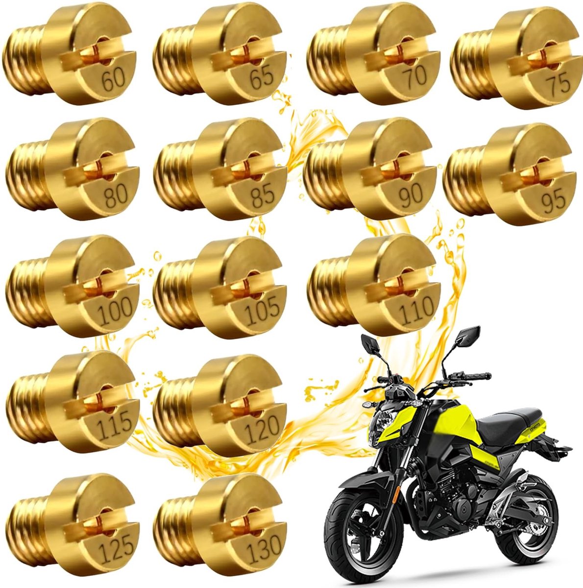 Solidchoice - Set van 15 Carburetor Mondstukken voor Scooter