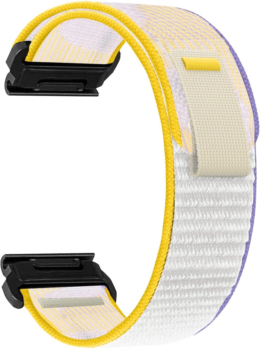 Solidchoice - Nylon QuickFit Armband voor Sporthorloges, Paars en Geel