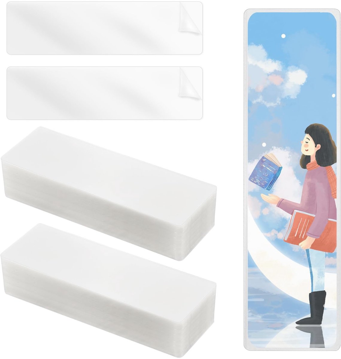 Solidchoice - 100 Stuks Bookmark Laminating Sleeves voor Bescherming van Boeken