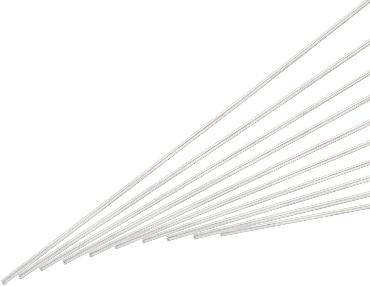 Solidchoice - Roestvrijstalen Ronde Staven 1 mm x 300 mm - 10 Stuks