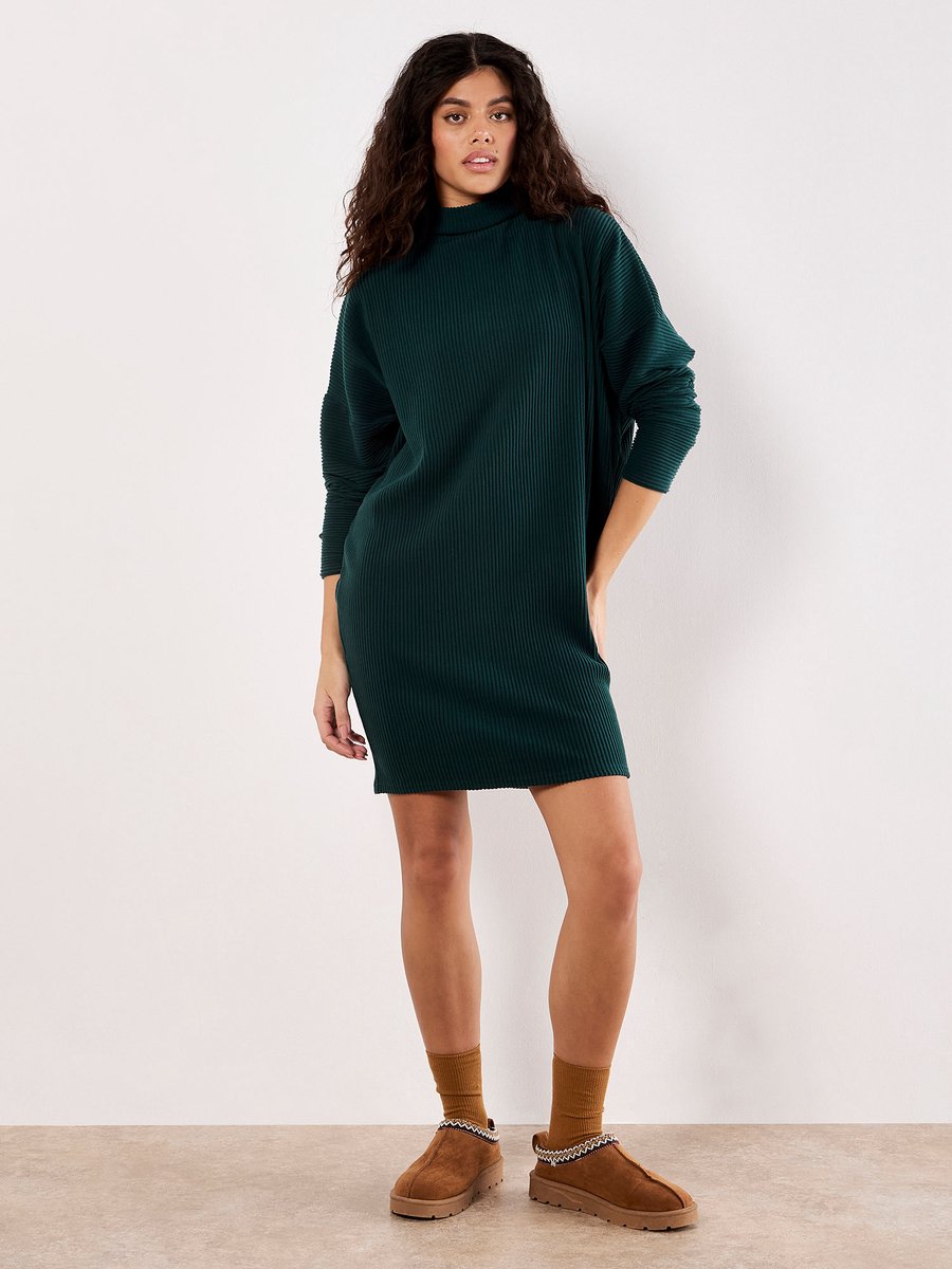 Ribbed Cocoon Mini Dress