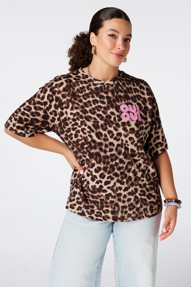 MS Mode T-shirt T-shirt met animal print