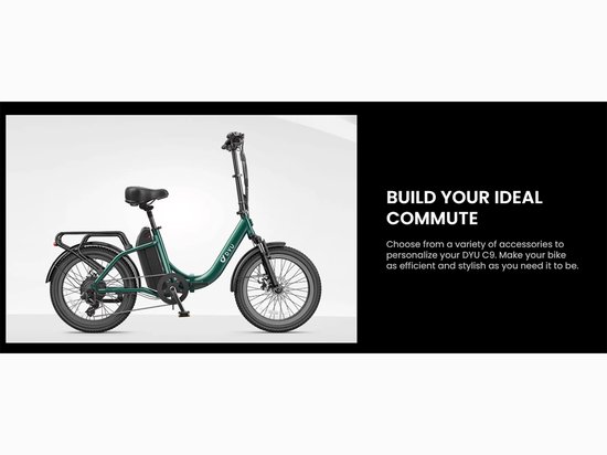DYU C9 Beste Touring Vouwfiets Elektrisch | 250W Motor & Geavanceerde Controller voor Soepele Vermogensafgifte | 15,6Ah Accu tot 150km | Compact Opvouwbaar Design – Geschikt voor Stadsstraten en Uitdagend Terrein — afbeelding 3