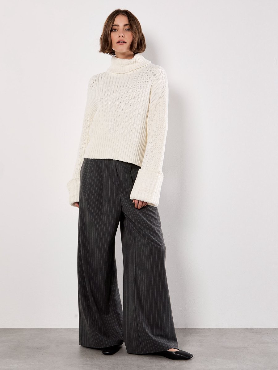 Chunky Knit Roll Neck Jumper