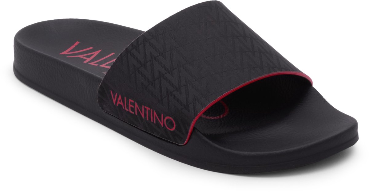 VALENTINO Heren Slipper Maat 43 - Zwart / Rood