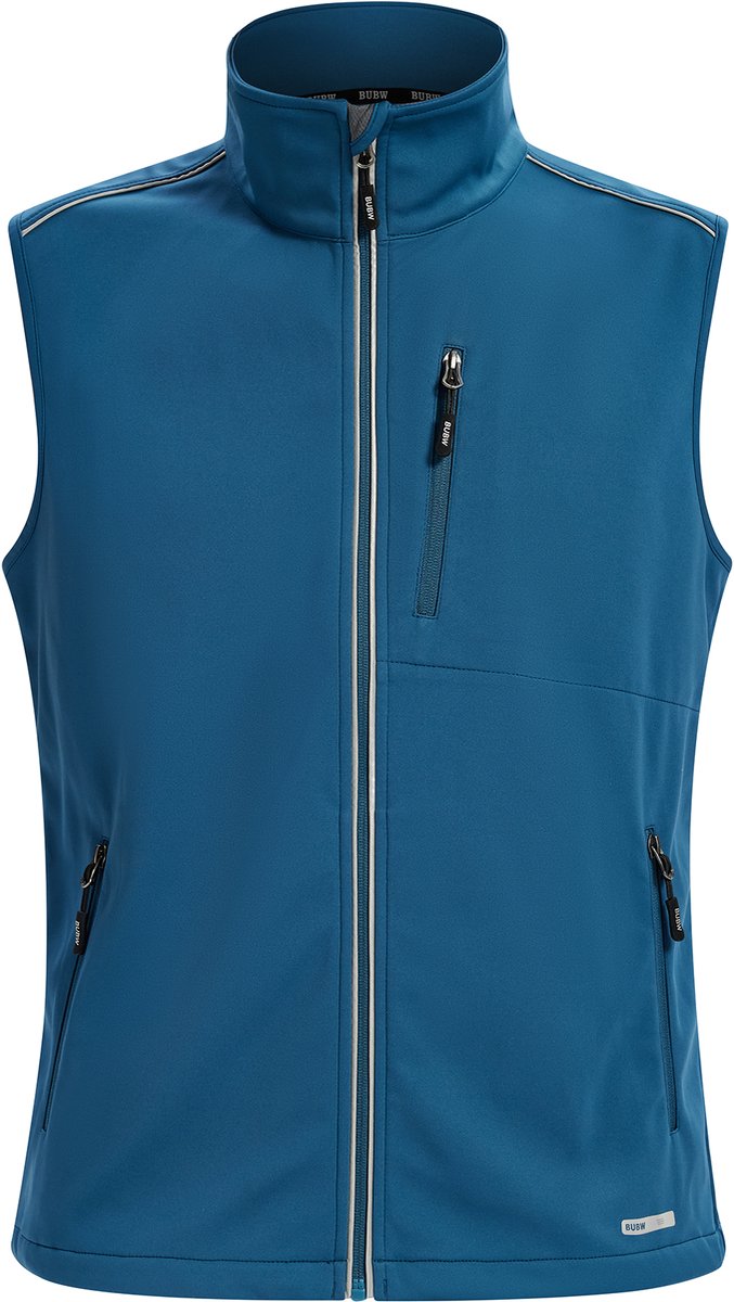 BUBW® Heren Reisvest - Fietsgilet - Outdoor Vest - Lichtgewicht Ademend met Veel Zakken - Winddicht & Opvouwbaar - Veelzijdig Gebruik - Buiten Activiteiten - Blauw - Maat M
