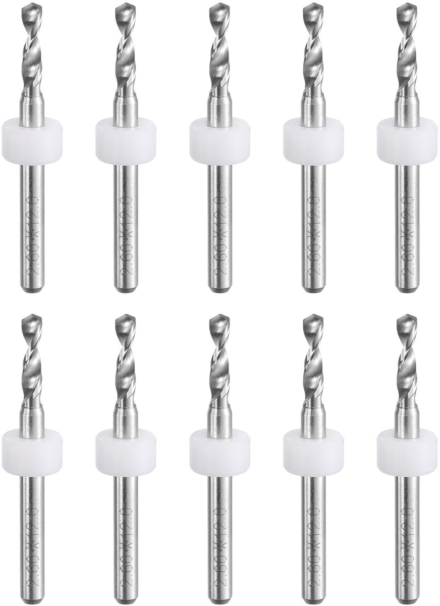 Solidchoice - Microboor 2,6mm Wolframcarbide Voor CNC Gravure (Pack van 10)