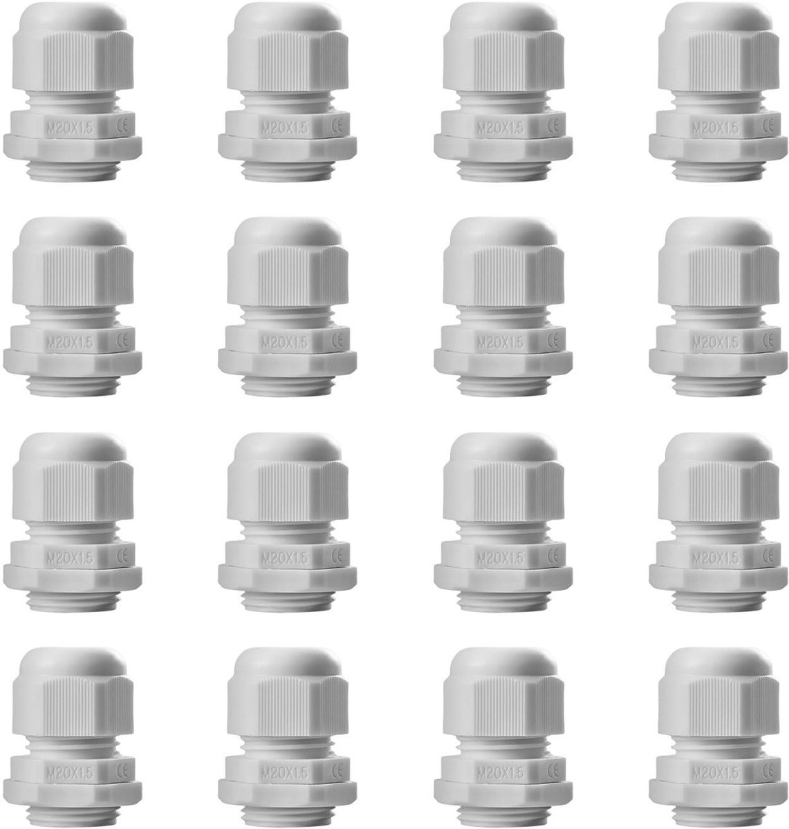 Solidchoice - Set van 16 IP68 Waterdichte Kabeldoorvoeren voor Buitengebruik