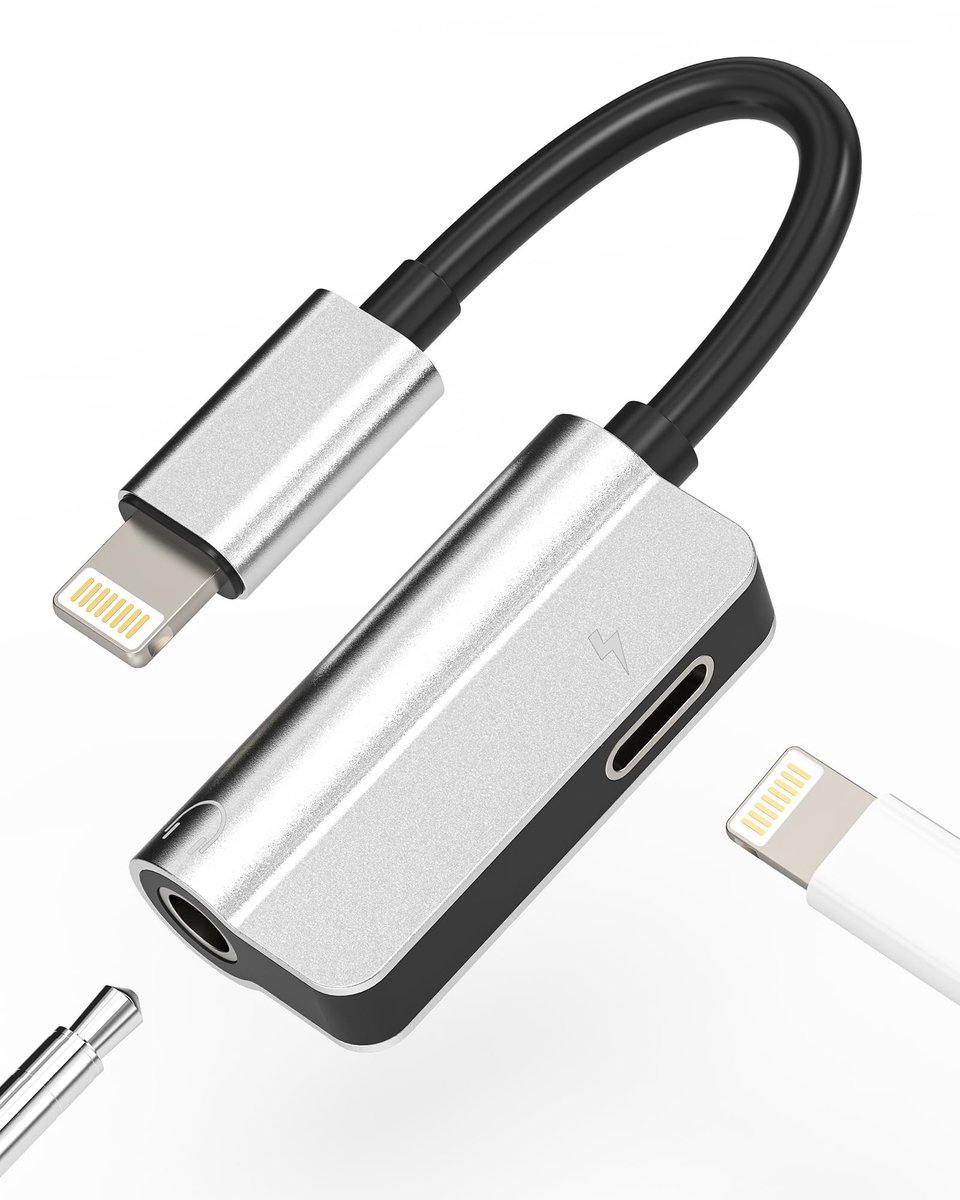 Solidchoice - 2-in-1 Adapter Jack Lightning naar 3.5mm Hoofdtelefoon voor Apple