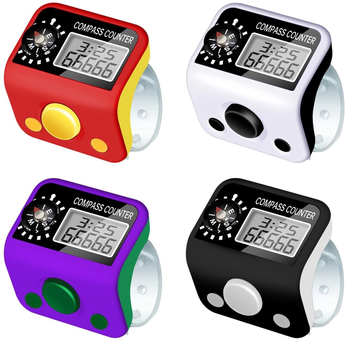 Solidchoice - Set van 4 Mechanische Handtellers voor Sport en Hobby