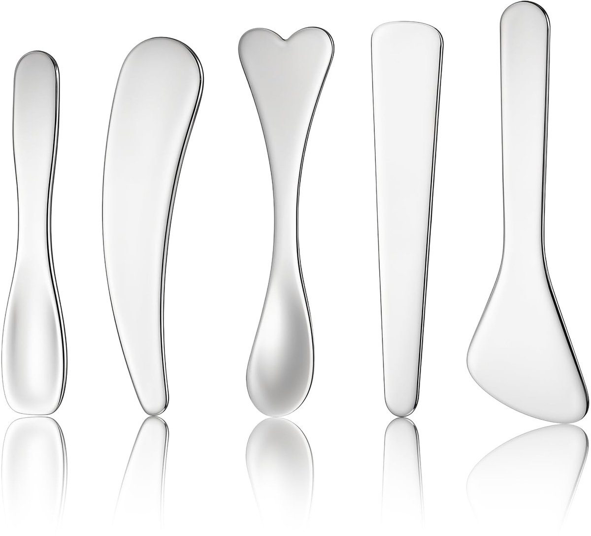 Solidchoice - 5-Pack Mini Roestvrij Stalen Make-up Spatels - Multifunctionele Schoonheid Applicators