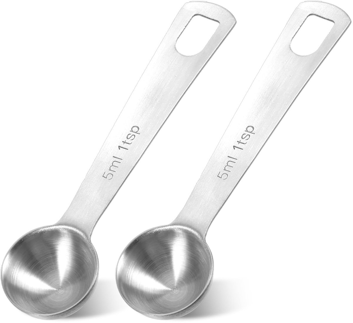 Solidchoice - Set van 2 RVS Maatlepels met Lange Handgreep