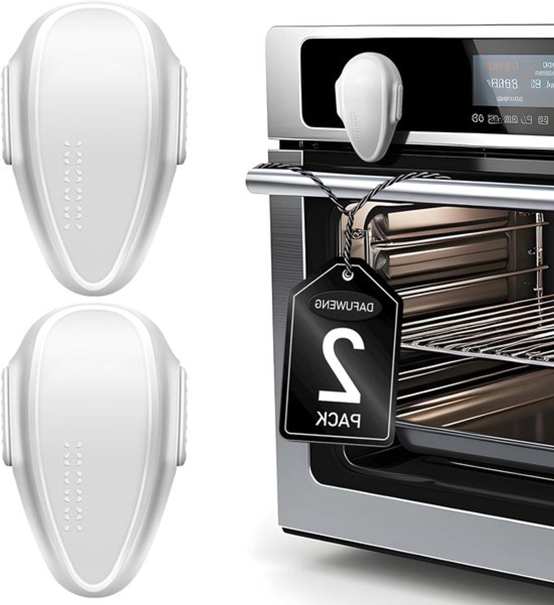 Veiligheidsdeuren voor Kinderen - 2 Stuks Kinderslot voor Oven, Magnetron en Wasmachine - Wit, ABS Materiaal, Eenvoudige Installatie