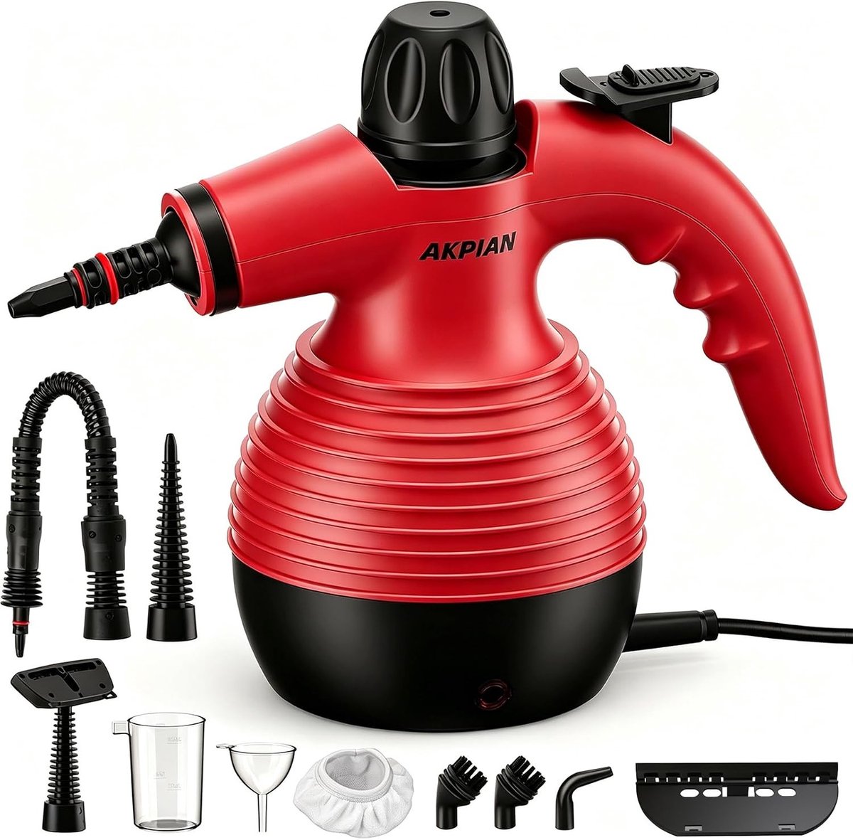Handstoomreiniger - Wit - 1050 W - Multifunctionele Stoomreiniger met 10-delige Accessoireset - Voor Chemicaliënvrije Reiniging