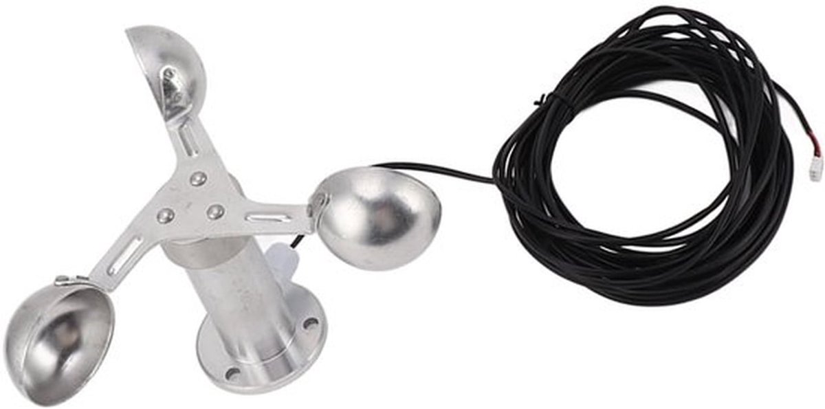 Anemometer Aluminiumlegering - Windsnelheidssensor - Weermonitoring - Nauwkeurige Metingen - Lichtgewicht - 8 Meter Kabel