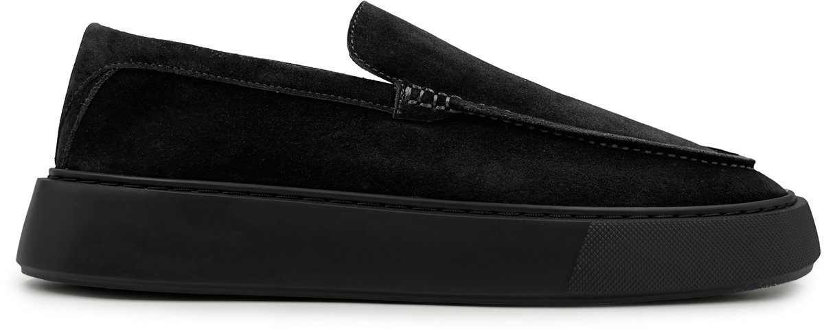 Dutch'D ® Loafers - Instapper - Zwart op Zwart - Luxe - Sportief - Suede leer - Atmos - Maat 43