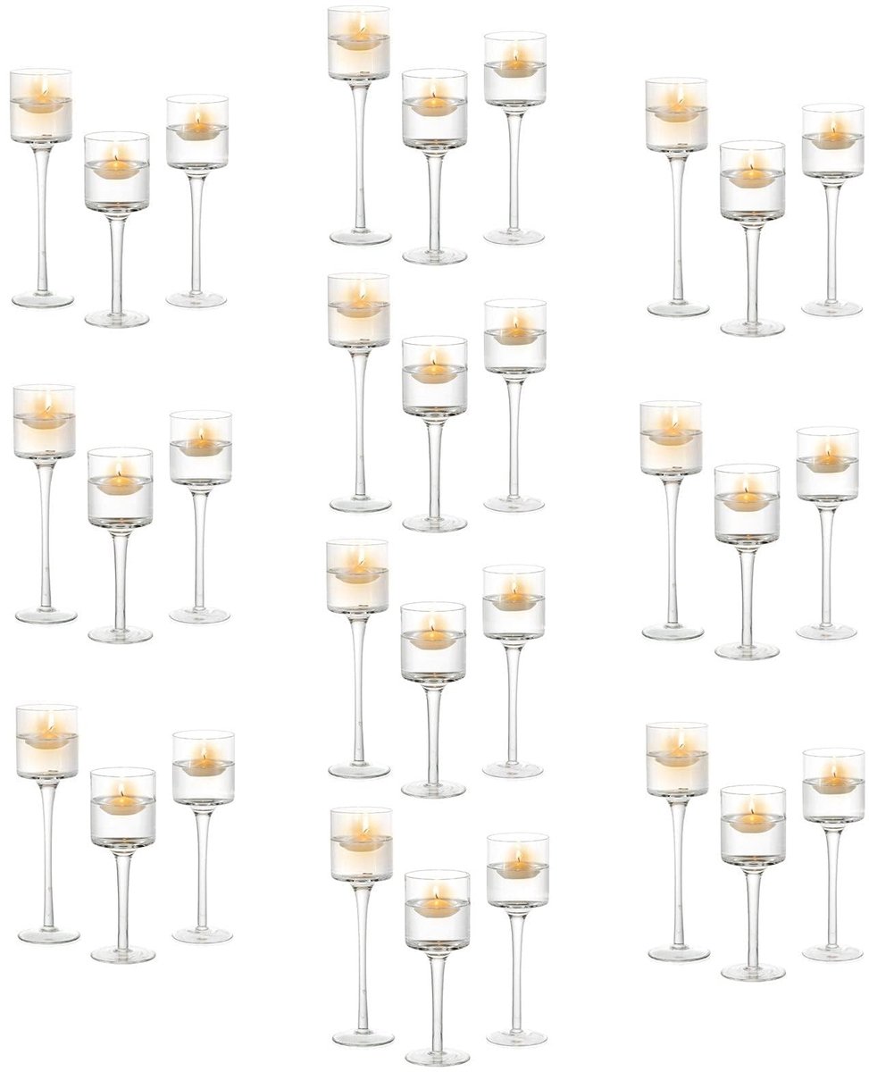 Solidchoice - Set van 30 Glazen Theelichthouders voor Decoratie