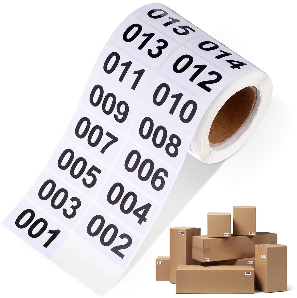 Solidchoice - Rol met Genummerde Stickers 1-1000 voor Voorraadlabeling