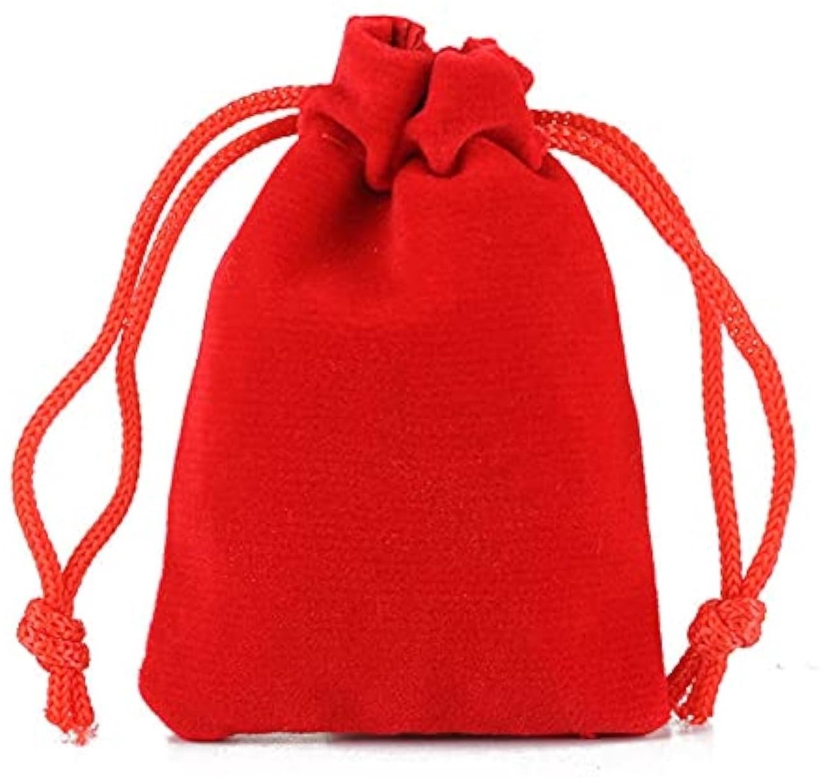 Solidchoice - Set van 10 Rode Velours Tassen voor Cadeaus en Sieraden