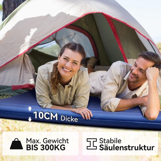 Solidchoice - Opblaasbare Slaapmat voor 2 Personen met Pomp en Klein Verpakkingsformaat van Solidchoice — afbeelding 2