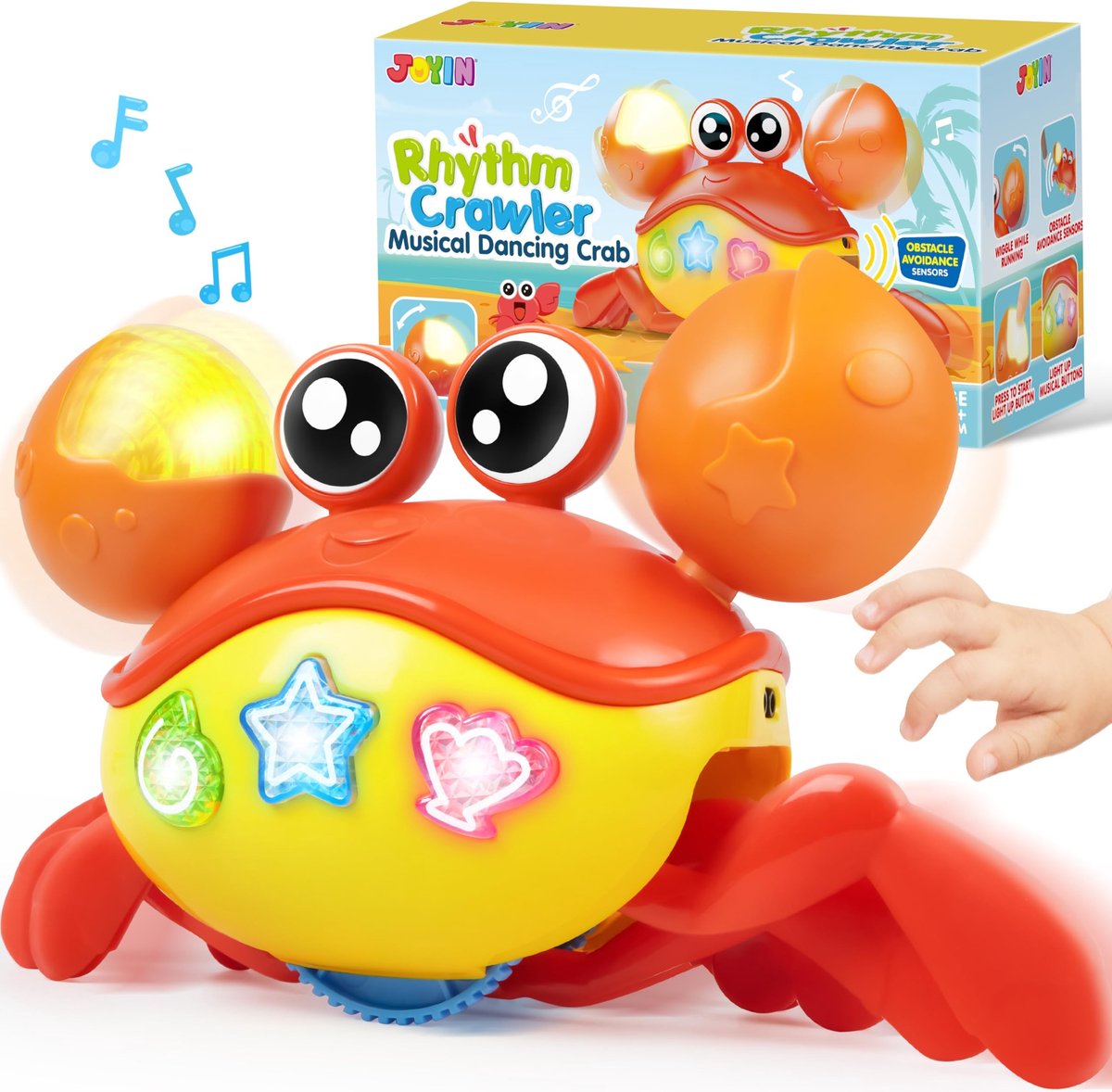 Solidchoice - Kruipende Krab Baby Speelgoed met Sensor en Lichtjes