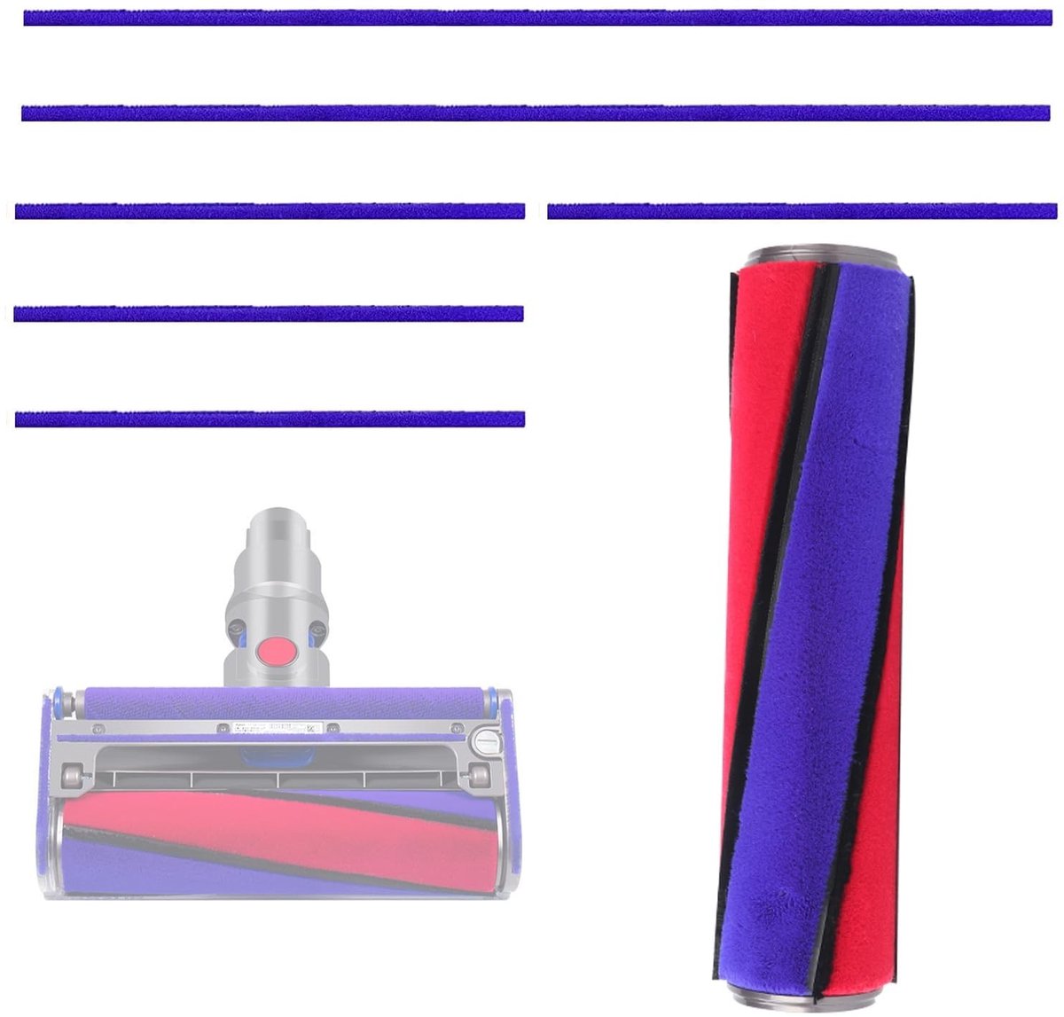 Solidchoice - Vervangende Soft Roller Borstel voor Stofzuigers V6 V7 V8 V10 V11