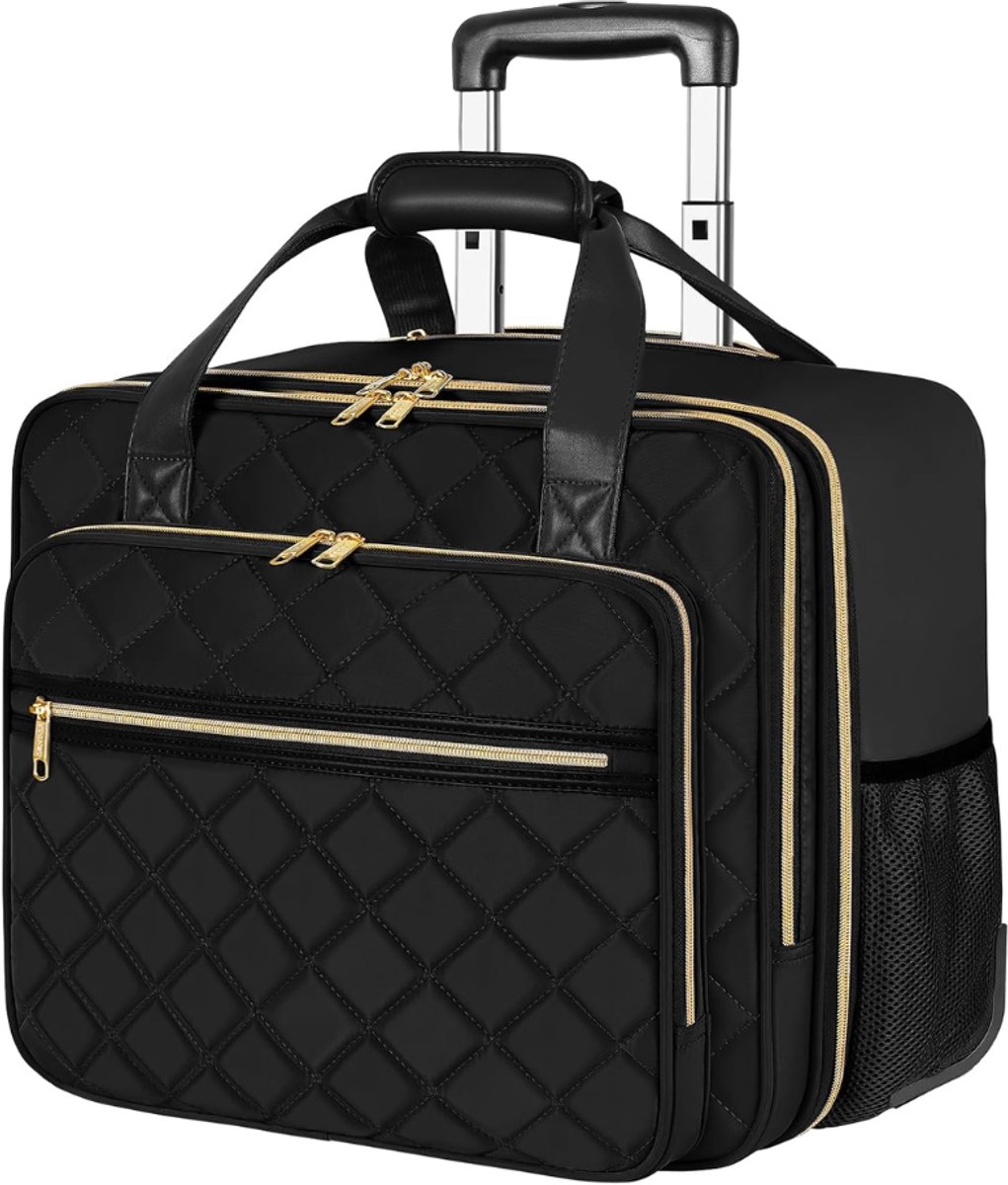 ZRNS® Pilotenkoffer - Business Trolley - Laptoptas op Wielen - Zwart