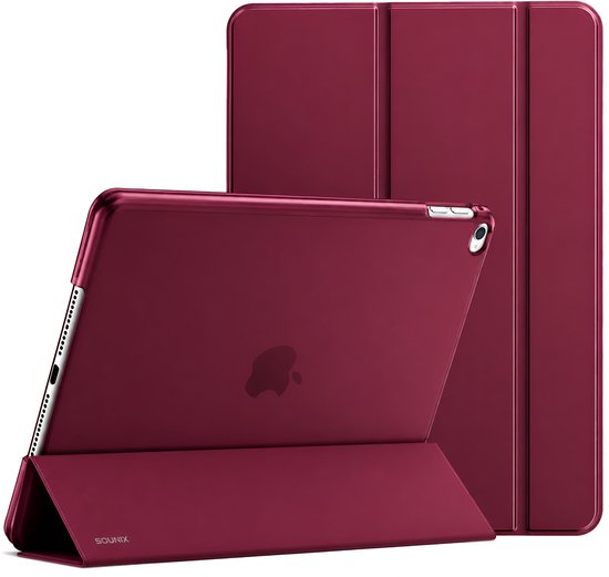 Sounix tablet hoes in felrood, voor iPad 7e, 8e en 9e generatie. Strak design met flap.