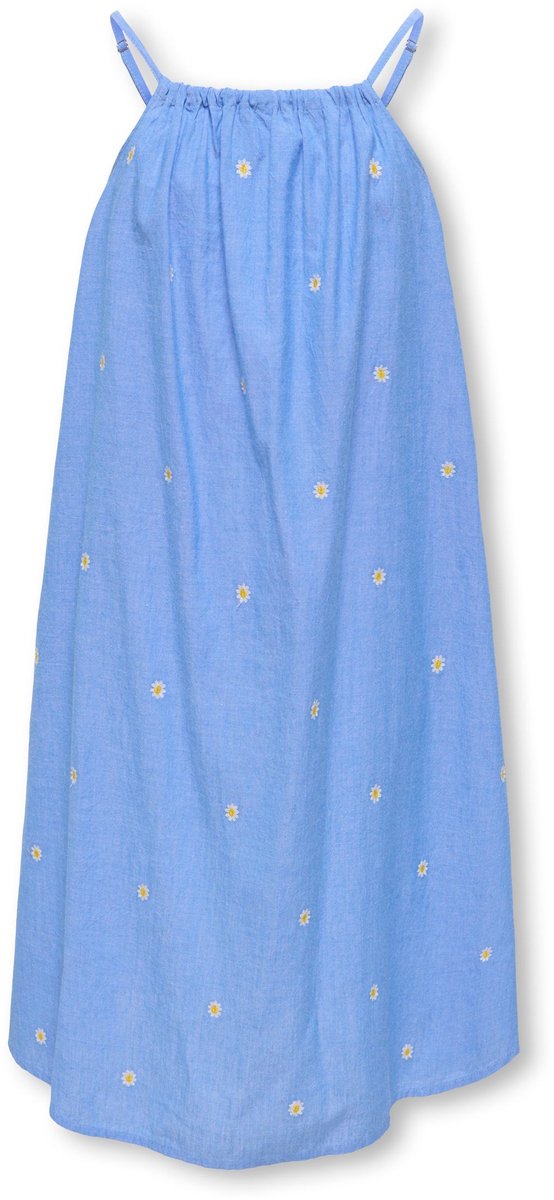 ONLY - Meisjes jurk - Maat 128 - Meisjes - blauw - katoen