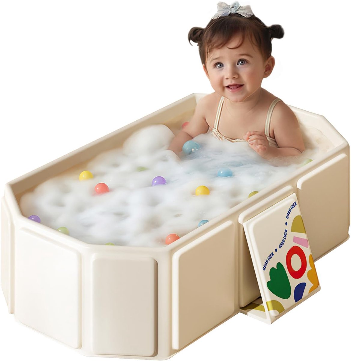 Thijox - Opvouwbaar Babybadje XXL, Draagbaar en Ruimtebesparend, Multifunctioneel Kinderbadje voor Kinderen van 0 tot 8 Jaar, Ideaal voor Thuis en Rei
