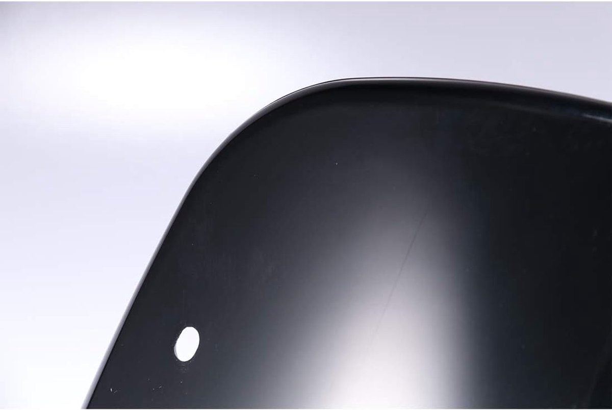 Thijox - Universele Motorfiets Windbescherming Winddeflector 5-7 inch Koplamp Zwart ABS Kunststof IJzeren Houder Voorruit