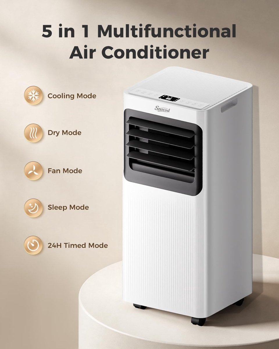 Mobiele airco 16000 BTU stille draagbare airconditioner met wifi, ontvochtiger en slaapstand — afbeelding 8