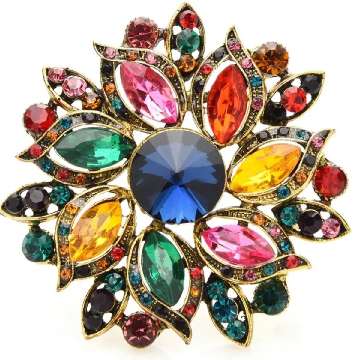 Zelto-Bloemen Broches-Broche-Dames Broche-Heren broche-Luxe Broche-Broches-Bloem Broche-Sierspeld-Pin-Broche-Broche Boetiek-Gekleurde Broche-Luxe Sierspelden-Rood-Blauw-Groen- Luxe Broche-Goudskleurige Broche-