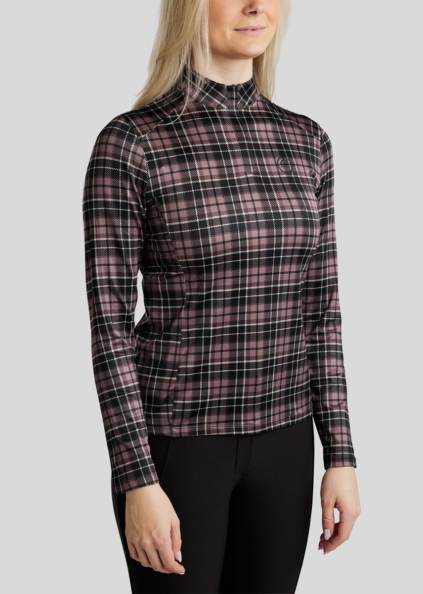 Montar FW25 MoCheri Geruite Polo Zwart Pioenroos S