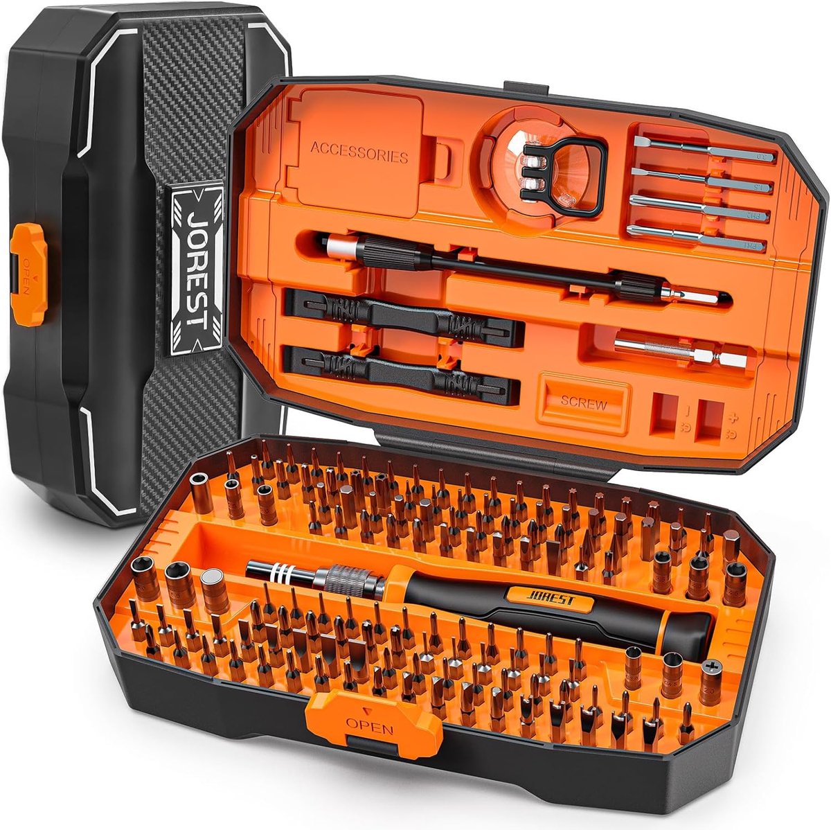 SnelShoppen - 152-in-1 Precisieschroevendraaierset - Gereedschap voor Elektronica, MacBook, Laptop, PC - Torx, Star, Phillips Bits - Perfect als Geree