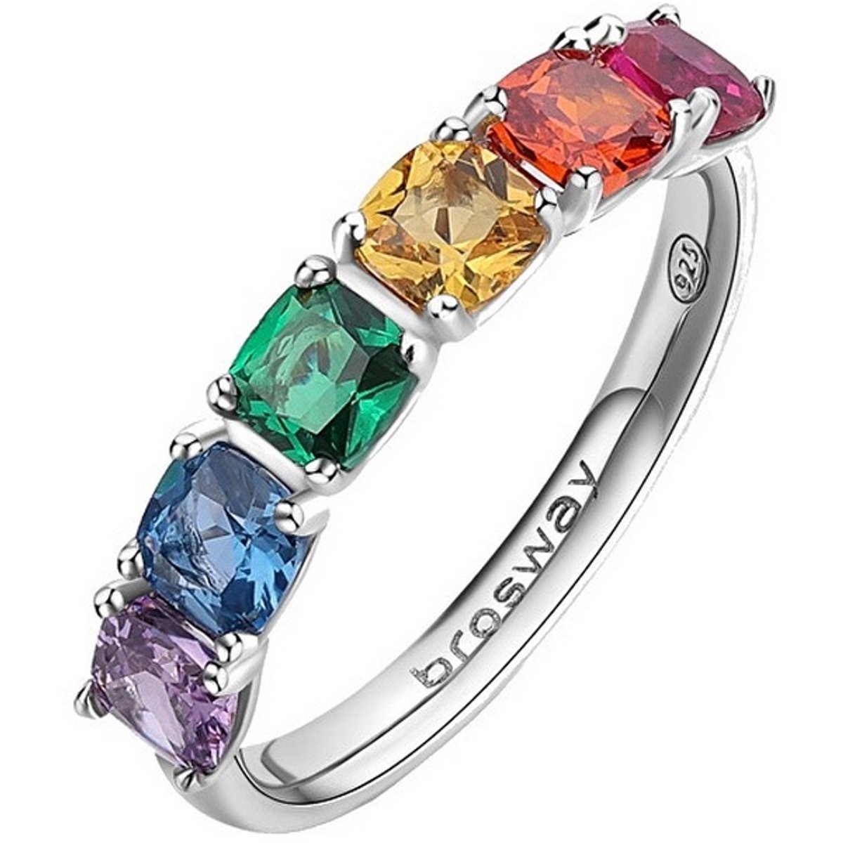BROSWAY FANCY FJR07 - 52 MM - ZILVEREN RING MET ZIRKONIA'S 1 STUK