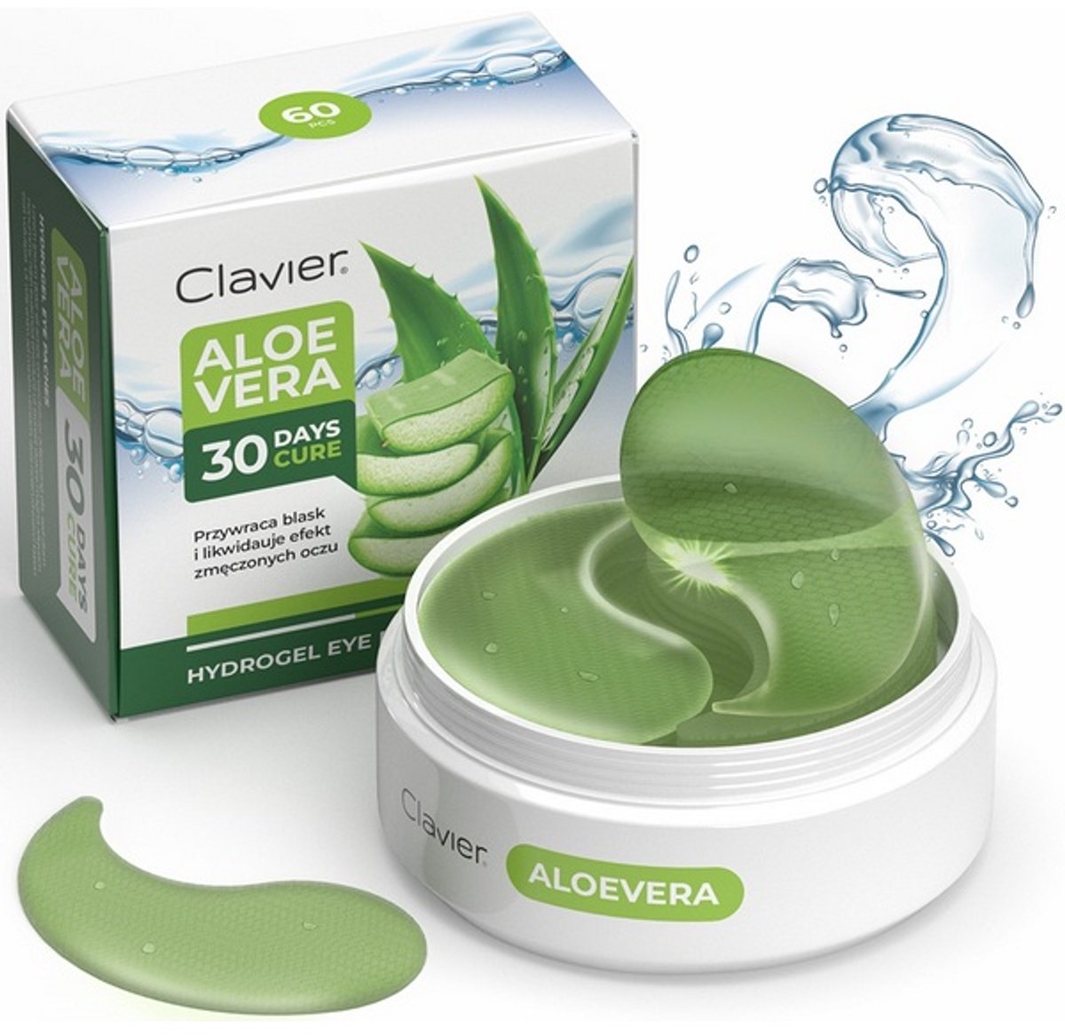 CLAVIER ALOE VERA HYDROGEL EYE PATCH OOGPADS 60 STUKS