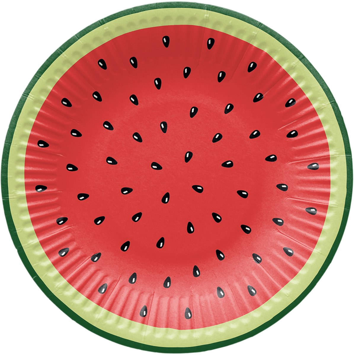 PAPIEREN BORD WATERMELON D18CM SET8