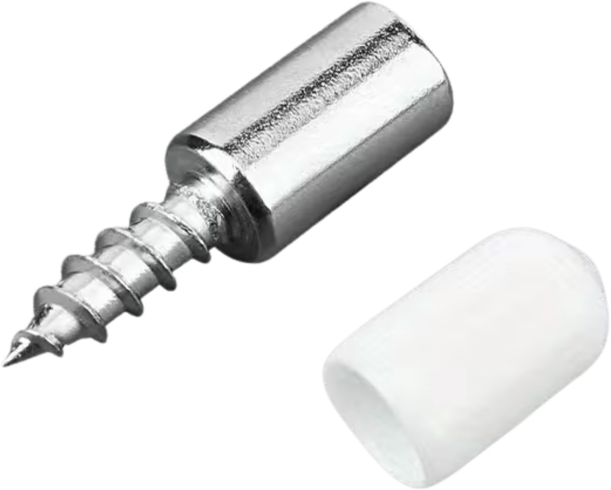 Vixson - Zelftappende Plankdragers - Planksteunen voor Kast & Meubels - Met Stofdichte Afdekkappen - 30 Stuks - CABTAP