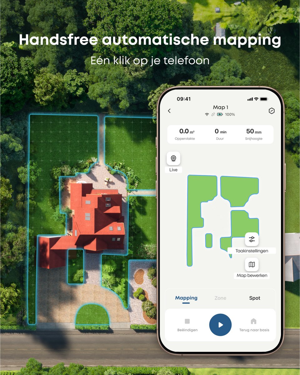 Eufy E15 Robotmaaier 800m² | Geen Grensdraad, Wel GPS+4G thumbnail 5