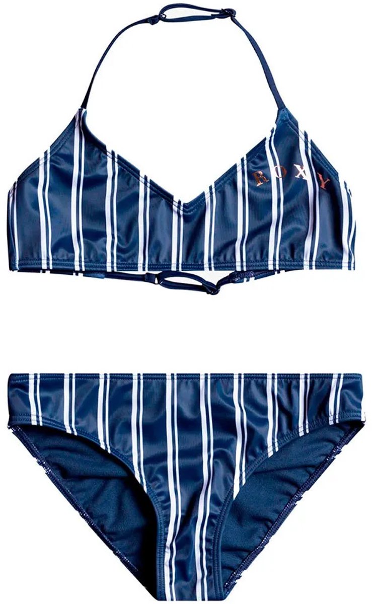 Roxy Just Good Vibes Bikini 8 Years Meisje Mood Indigo S At Down Stripe V
