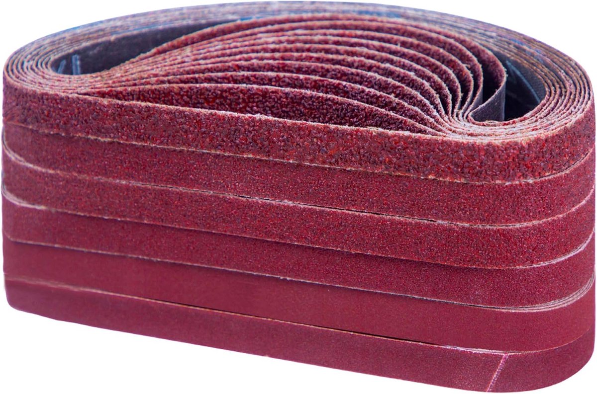 Schuurbanden 13 x 457 mm - Set van 60 stuks - Diverse korrelgroottes - Geschikt voor schuren van hout - SnelShoppen