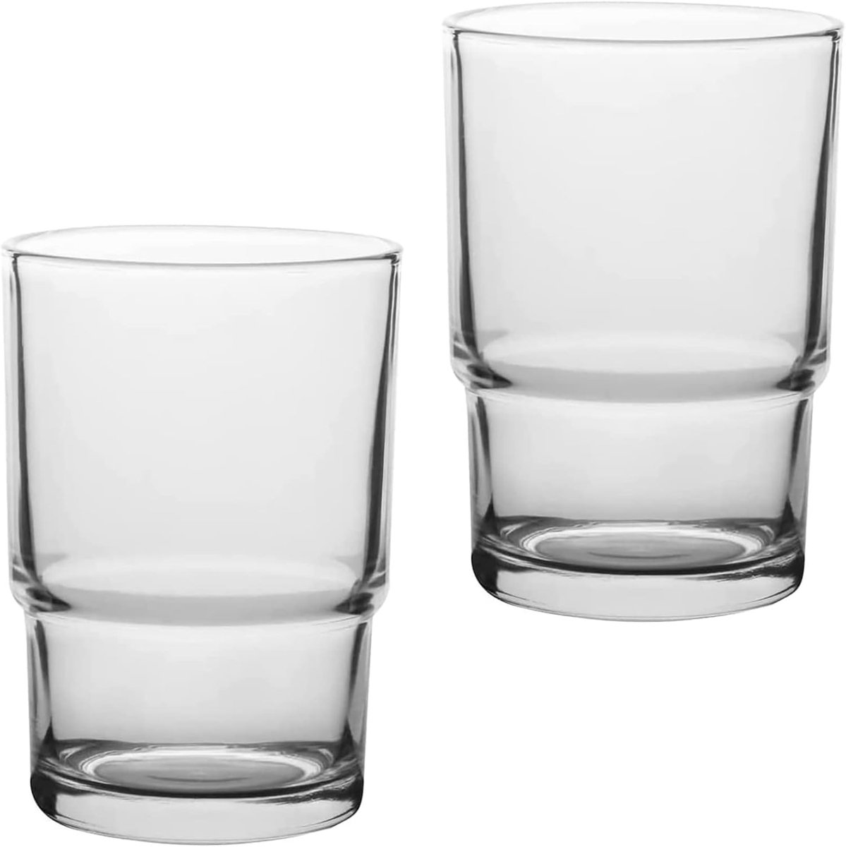 SnelShoppen - 2 Stuks Glazen Tandenborstel Bekers - Vervangbare Wandmontage Tandenborstelhouder - Transparante Mondspoel Cups voor Badkameraccessoires
