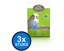 3x Deli Nature - Premium parkieten 1kg - Vogelvoer - 1 kg