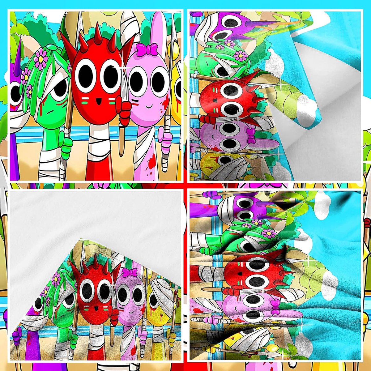 Thijox - Knuffeldeken Spunki, Zachte Flanellen Cartoondeken 130x150 cm voor Slaapkamer, Bank, Reizen, Anime Deken Cadeau, Perfect voor Kinderen en Vol