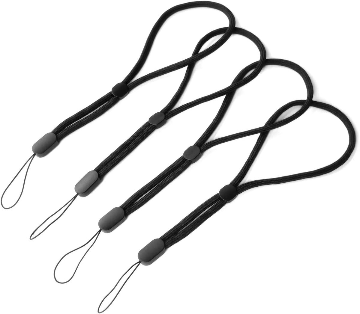 trage.band® verstelbare robuuste korte polsband/wrist strap, 4 stuks zwart - ShopVlot
