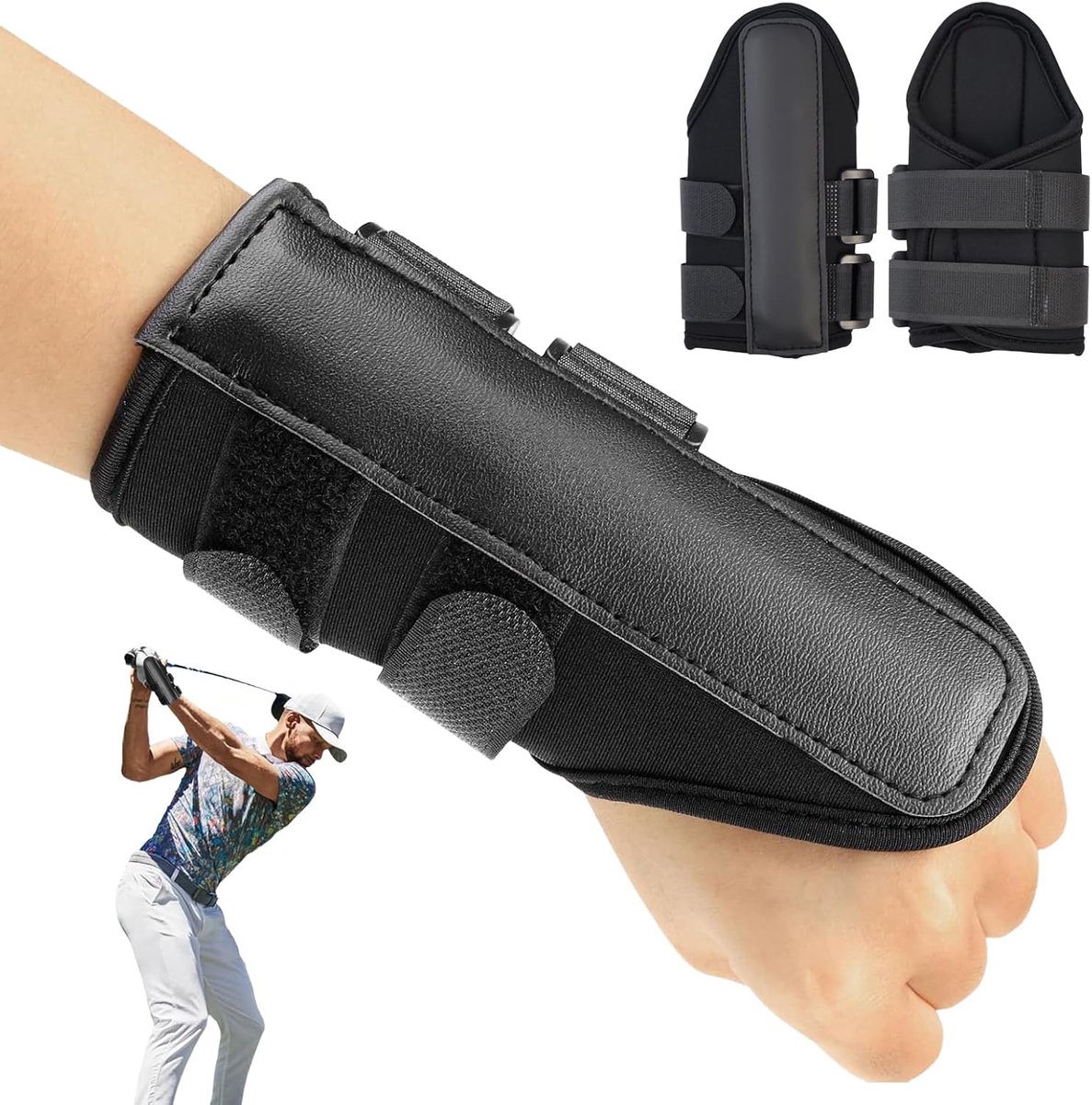 Thijox - 2 Stuks Golf Polssteun - Neopreen Golf Training Pols Fixeerhouder - Swing Polssteun Polsbeschermers voor Beginners - Hand Ondersteuning voor