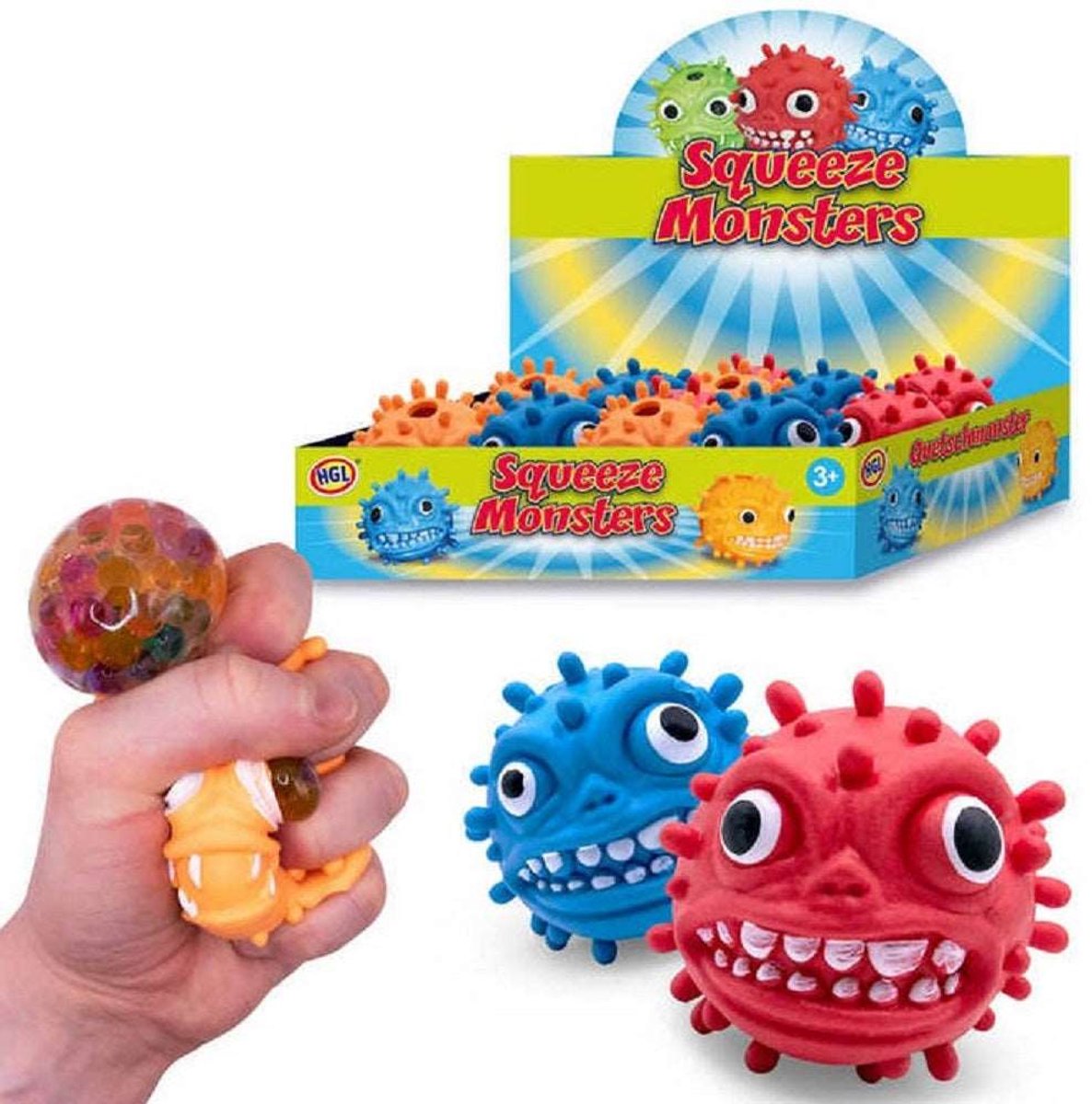 Squeeze Monsters - Assorti - 1 exemplaar - Squishy - Anti-stress Knijpspeelgoed - Knijpbal voor stressverlichting - Fidget toy voor kinderen en volwassenen