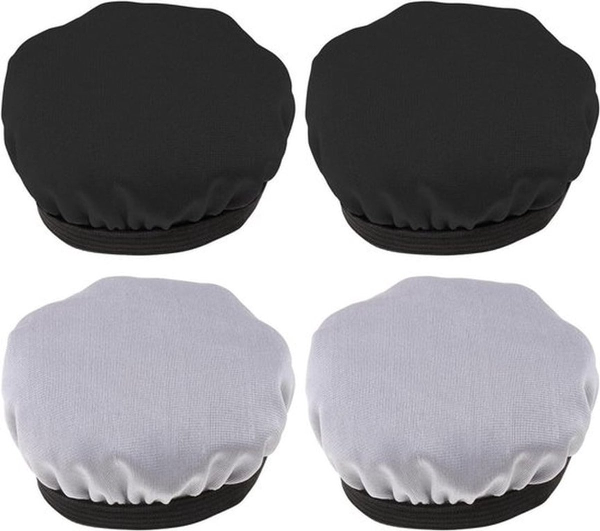 - Oortelefoon Covers Wasbaar - Oor Pads - Stretchable - Sanitair - Oorschelp - Headset - Compatibel met WHXB700B WHXB700 WHH800 - Zwart Grijs - 2 Paar - Stof - Hoofd Hoofdtelefoon - Protector - Washable - 4-8cm.