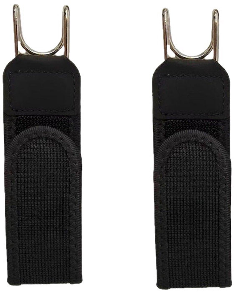 Riem met metalen haakgesp - Elastische, verborgen riem - Verstelbaar en antislip - Geschikt voor werk - jeans en nette broeken - Unisex - Set van twee